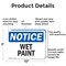 Signmission Wet Paint, 10 in W x Rectangle, Aluminum OS-2PACK-NS-A-710-L-19034 - alternate 4